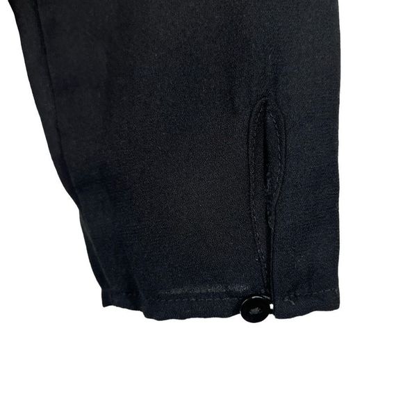 Zara Black Long Sleeve Semi Sheer Blouse Top | Size: Large - Picture 3 of 6